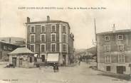 42 Loire .CPA FRANCE 42 "St Julien Molin Molette, Place de la Bascule et Route du Pilat"