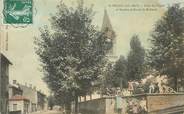 42 Loire .CPA FRANCE 42 "St Héand, Place de l'église et Boulevard Ravel de Malleval"