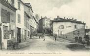 42 Loire .CPA FRANCE 42 "St Galmier, La Rue Nationale et l'entrée de la ville"