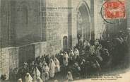 07 Ardeche .CPA FRANCE 07 "Burzet, Procession du Vendredi Saint, sortie de l'église, départ de la procession"