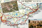 83 Var / CPA FRANCE 83 "La Bastide" / CARTE GEOGRAPHIQUE