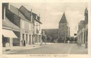 41 Loir Et Cher .CPA FRANCE 41 "Nouan Le Fuzelier, Eglise et perspective"