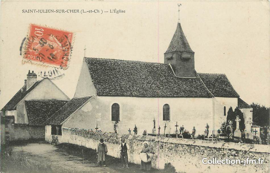 Fontaine CPA Saint-Julien-sur-Cher Abreuvoir communal 1925 