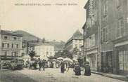 42 Loire .CPA FRANCE 42 " Bourg Argental, Place du marché "