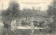 42 Loire .CPA FRANCE 42 "Chazelles sur Lyon, Bords de la Coise et passerelle du Moulin Bessi"