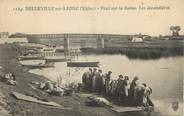 69 RhÔne .CPA FRANCE 69 " Belleville sur Saône, Pont sur la Saône, les lavandières"/ LAVEUSE