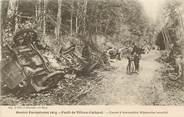 02 Aisne CPA  FRANCE 02 "Foret de Villers Cotteret, convoi d'automobiles allemandes incendié"
