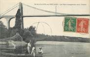26 DrÔme .CPA FRANCE 26 "   St Nazaire en Royans, Le pont suspendu sur l'Isère"/ PECHE