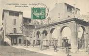 84 Vaucluse .CPA FRANCE 84 " Courthezon, Les halles, place de la Mairie"