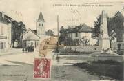 01 Ain CPA FRANCE 01 "Lhuis, La place de l'église et le monument".