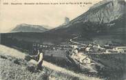 38 Isere CPA FRANCE 38 "Monestier de Clermont, La gare, le col du Fau et le mont Aiguille".