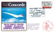 1 Er Vol LETTRE 1 ER VOL DU CONCORDE "Londres / Bordeaux, 16 octobre 1982, Commandant de Bord: D. COOK"