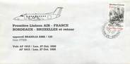 1 Er Vol LETTRE 1 ER VOL FRANCE "Bordeaux / Bruxelles, 27 octobre 1986"