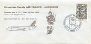 1 Er Vol LETTRE 1 ER VOL FRANCE "Paris / Aberdeen, 26 octobre 1986, BOEING 737"