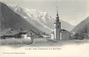 74 Haute Savoie CPA FRANCE 74 "Argentière, L'église et le Mont Blanc".