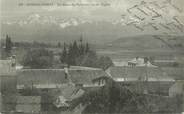 65 Haute PyrÉnÉe CPA FRANCE 65 " Bernac Debat, La Chaine des Pyrénées, vue de l'église".