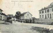 74 Haute Savoie CPA FRANCE 74 "Challonges, Le groupe scolaire et l'église".