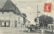 38 Isere CPA FRANCE 38 "Les Abrets, La Place et route de Morestel".