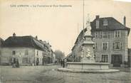 38 Isere CPA FRANCE 38 "Les Abrets, La fontaine et rue Gambetta".