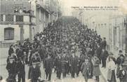 16 Charente CPA FRANCE 16 " Cognac, Manifestation du 02 avril 1911, le défilé rue de Metz".
