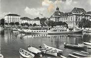 Suisse CPSM SUISSE "Neuchatel, le port et l'Hotel des postes"