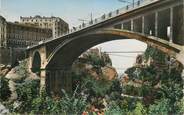 Algerie CPSM ALGERIE "Constantine, le pont Sidi M'Cid vu du pont d'El Kantara"