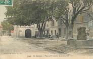 83 Var CPA FRANCE 83 " Saint Zacharie, Place et fontaine du Lion d'Or"