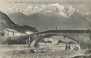 74 Haute Savoie CPA FRANCE 74 "Saint Martin sur Sallanches, Vieux pont sur l'Arve et le Mont Blanc"