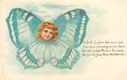 Enfant CPA ENFANT  dessiné "Enfant en papillon bleu"  / SURREALISME  /  Editeur AMB
