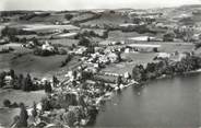 38 Isere CPSM FRANCE 38 " Paladru, Vue générale aérienne sur les bords du lac et le village"