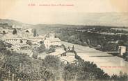 38 Isere CPA FRANCE 38 " La Sone, Les bords de l'Isère et le pont suspendu"