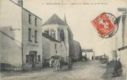 44 Loire Atlantique CPA FRANCE 44 " Treillières, Abside de l'église et Rue du Bourg"