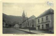 73 Savoie CPA FRANCE 73 " Attignat - Oncin, L'église et le Restaurant Genet"