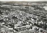 89 Yonne CPSM FRANCE 89 " Laroche Migennes, Vue aérienne sur l'église et Quartier de la Gare et le marché"