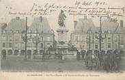 08 Ardenne CPA FRANCE 08 " Charleville, La Place Ducale et la Statue de Charles de Gonzague" / CACHET DAGUIN