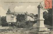 38 Isere CPA FRANCE 38 " Ville sous Anjou, Le monument aux morts et le château"