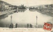 42 Loire / CPA FRANCE 42 "Rive de Gier, vue du bassin et du canal, église Saint Jean"