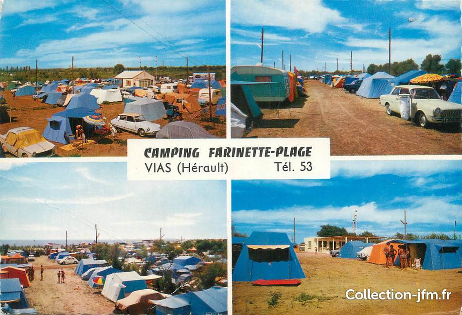 Cpsm France 34 Vias Camping De Farinette Plage 34