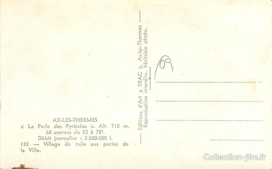 CPSM FRANCE 09 "Ax Les Thermes, Village De Toiles" / CAMPING | 09 ...