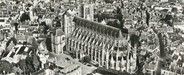 18 Cher CPSM PANORAMIQUE FRANCE 18 "Bourges, vue sur la cathédrale et l'hôtel de ville"
