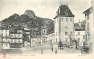 73 Savoie CPA FRANCE 73 "Moutiers, la place, vieux pont"