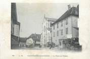 73 Savoie CPA FRANCE 73 "Saint Genix sur Guiers, la place et l'église"