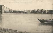 38 Isere CPA FRANCE 38 "Sablons, le pont suspendu sur le Rhône"