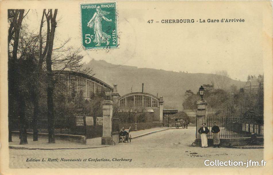 CPA  CHERBOURG La Gare 50 