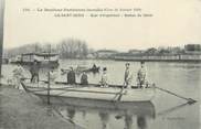 93 Seine Saint Deni CPA FRANCE 93 "Ile Saint Denis, quai d'Argenteuil, bateau du Génie " / INONDATION 1910