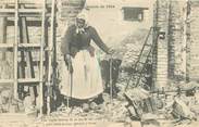 77 Seine Et Marne CPA FRANCE 77 "1914, Femme de 90 ans près d'une maison détruite à Morin"