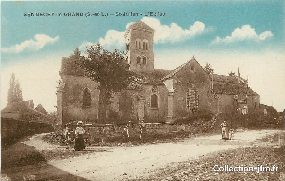 St-Julien depuis de chemin de l´Ermitage CPA Sennecy-le-Grand 