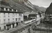 73 Savoie / CPSM FRANCE 73 "Aigueblanche, hôtel Perret, et hôtel de la gare"