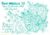 38 Isere / CPSM FRANCE 38 "Saint Marcellin, 2ème salon de la carte postale et du vieux papier"