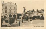 76 Seine Maritime / CPA FRANCE 76 "Bacqueville en Caux, la mairie et le monument aux morts 1914-1918"